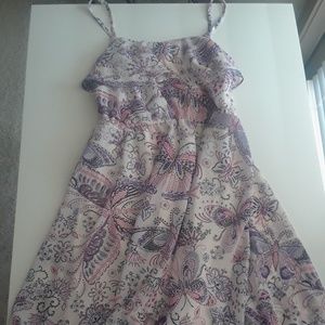 Hi-lo skinny strap dress